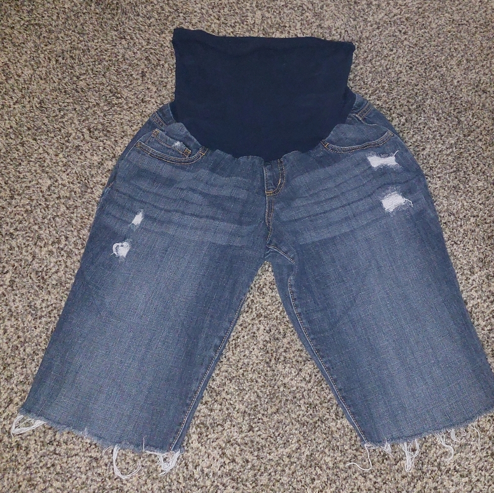 Indigo Blue Maternity Shorts